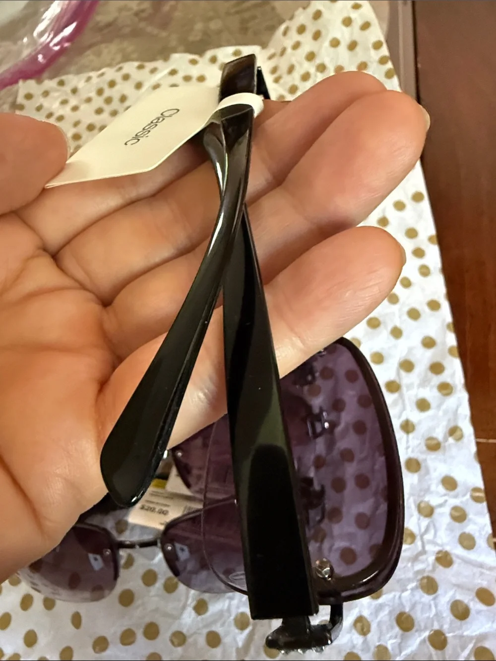 Black Gradient Rimless Women's Sunglasses -Sears